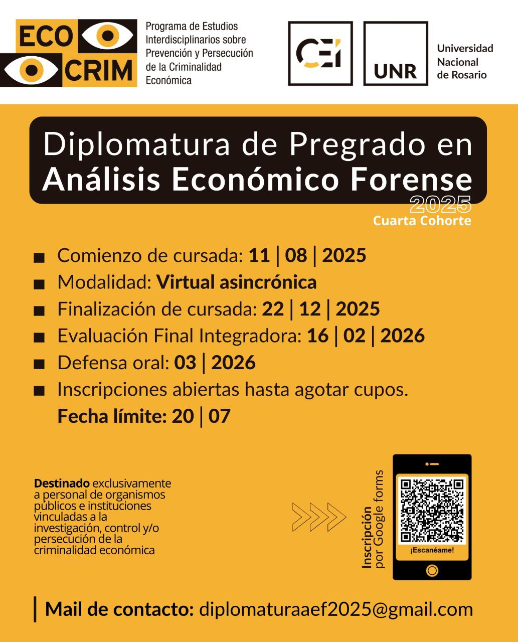 Diplomatura de Pregrado en Análisis Económico Forense